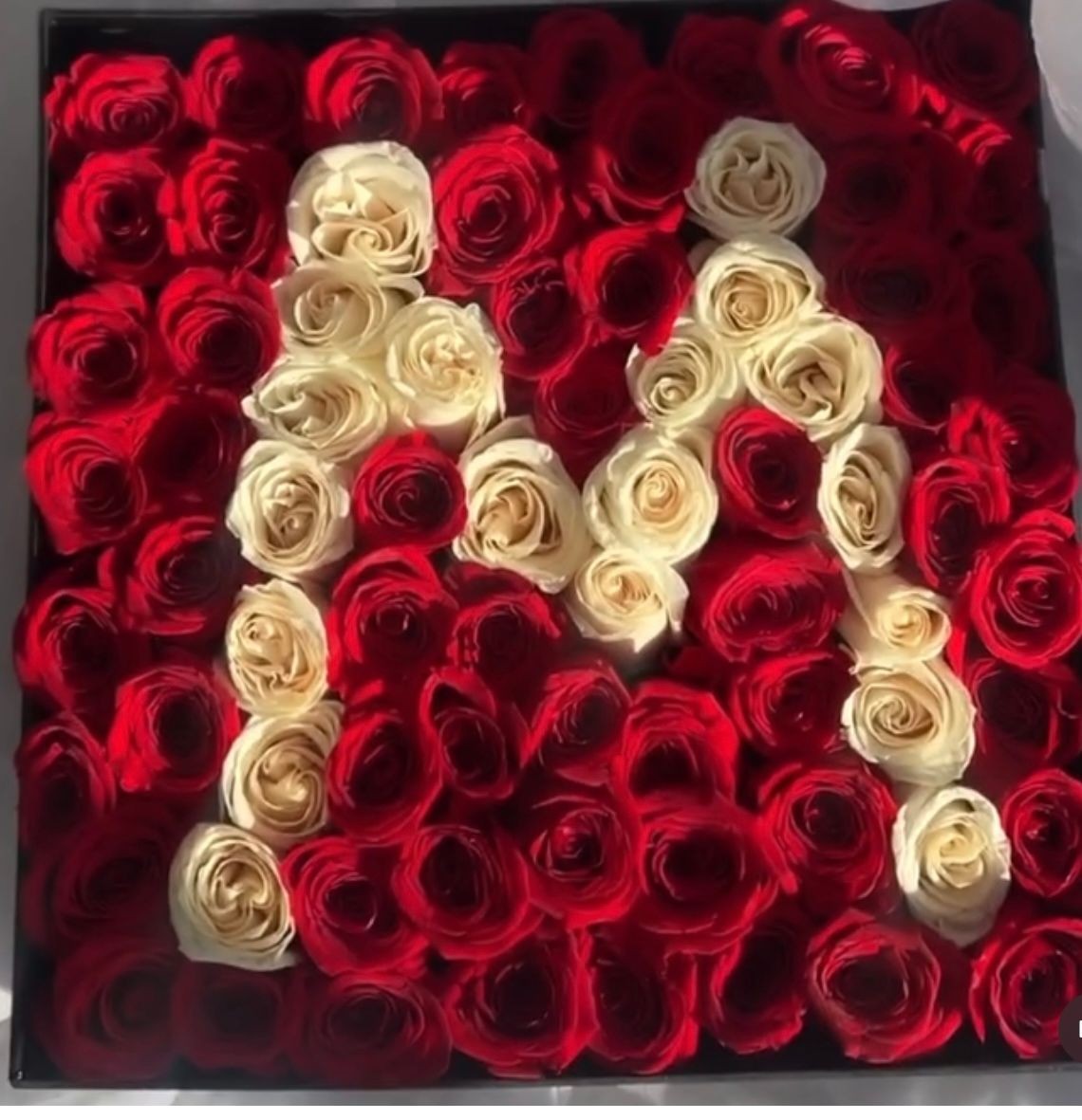 Custom XL rose box with Letter 